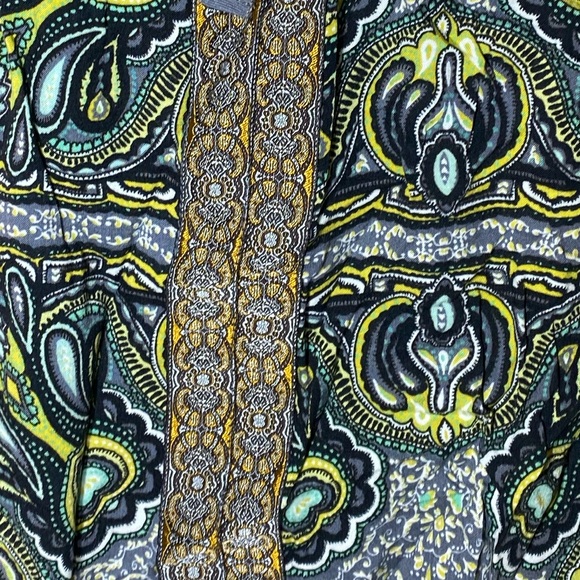 One World psychedelic abstract green and blue top / M / Excellent condit… - Picture 12 of 15